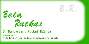 bela rutkai business card